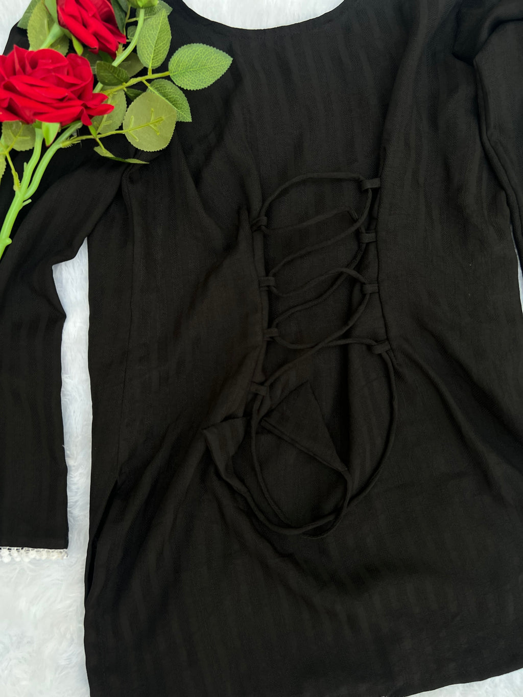 Black Corset Style Short Kurti