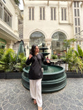 Black V-Neck Style Short Kurti