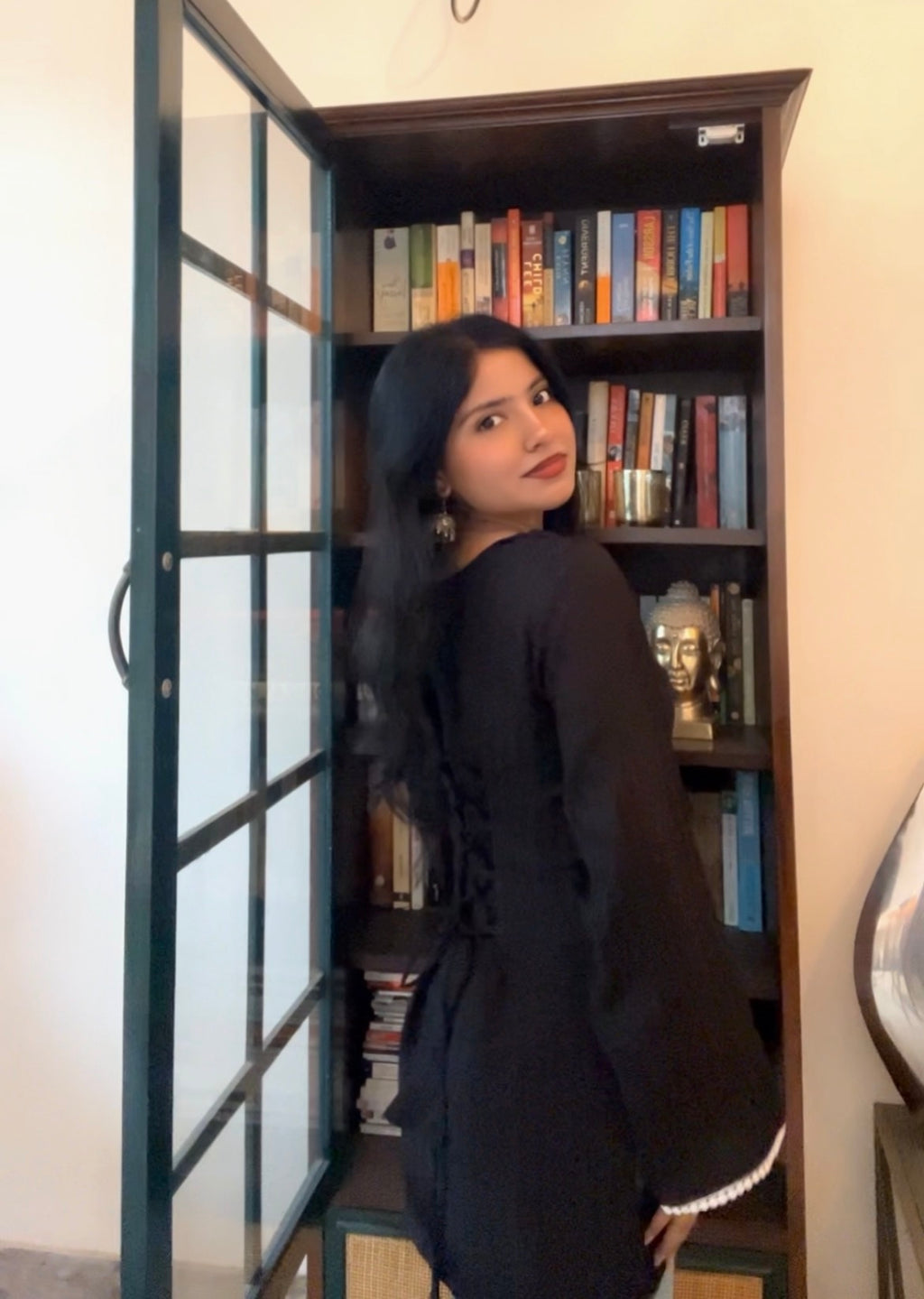Black Corset Style Short Kurti