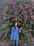 Cloudy Blue Corset Style Short Kurti