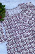 Dusty Mauve Floral Printed Short Kurti