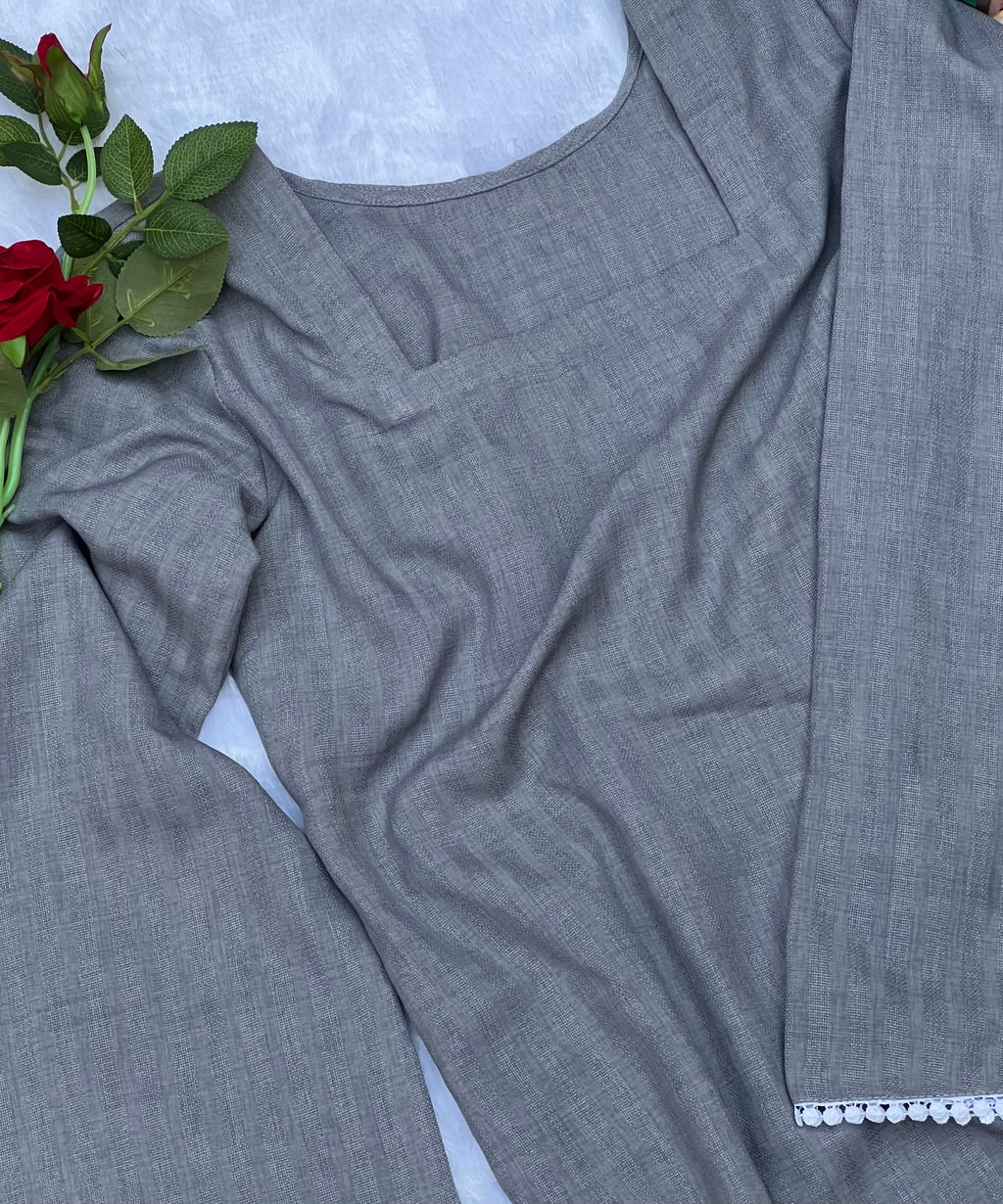 Grey Corset Style Short Kurti