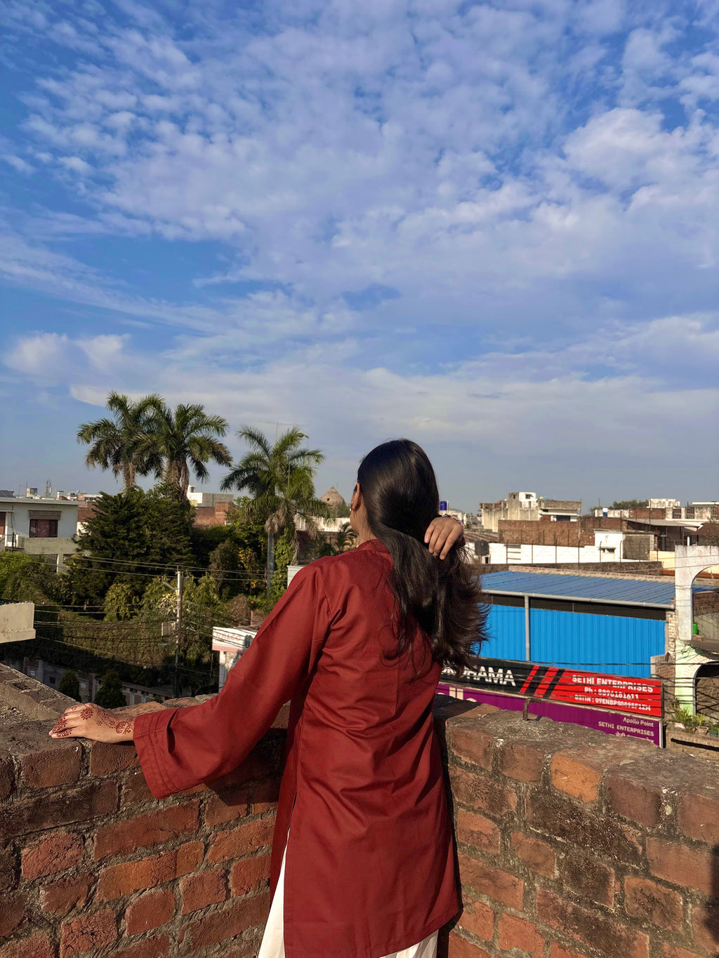 Cherry Maroon Farsi Salwar set