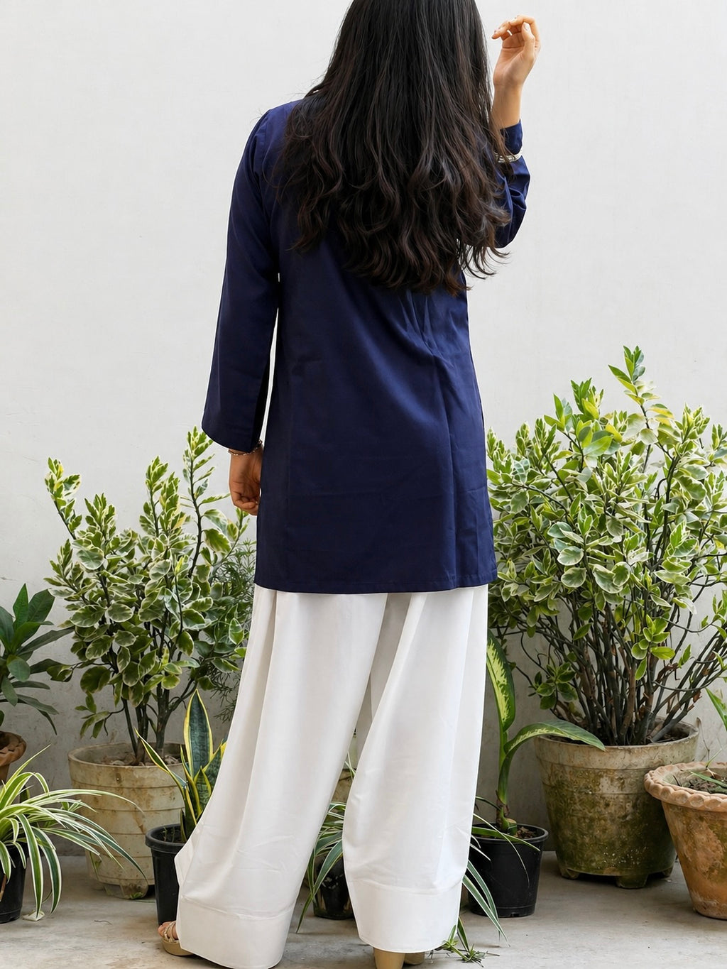 Dark Navy Blue Farsi Salwar Set
