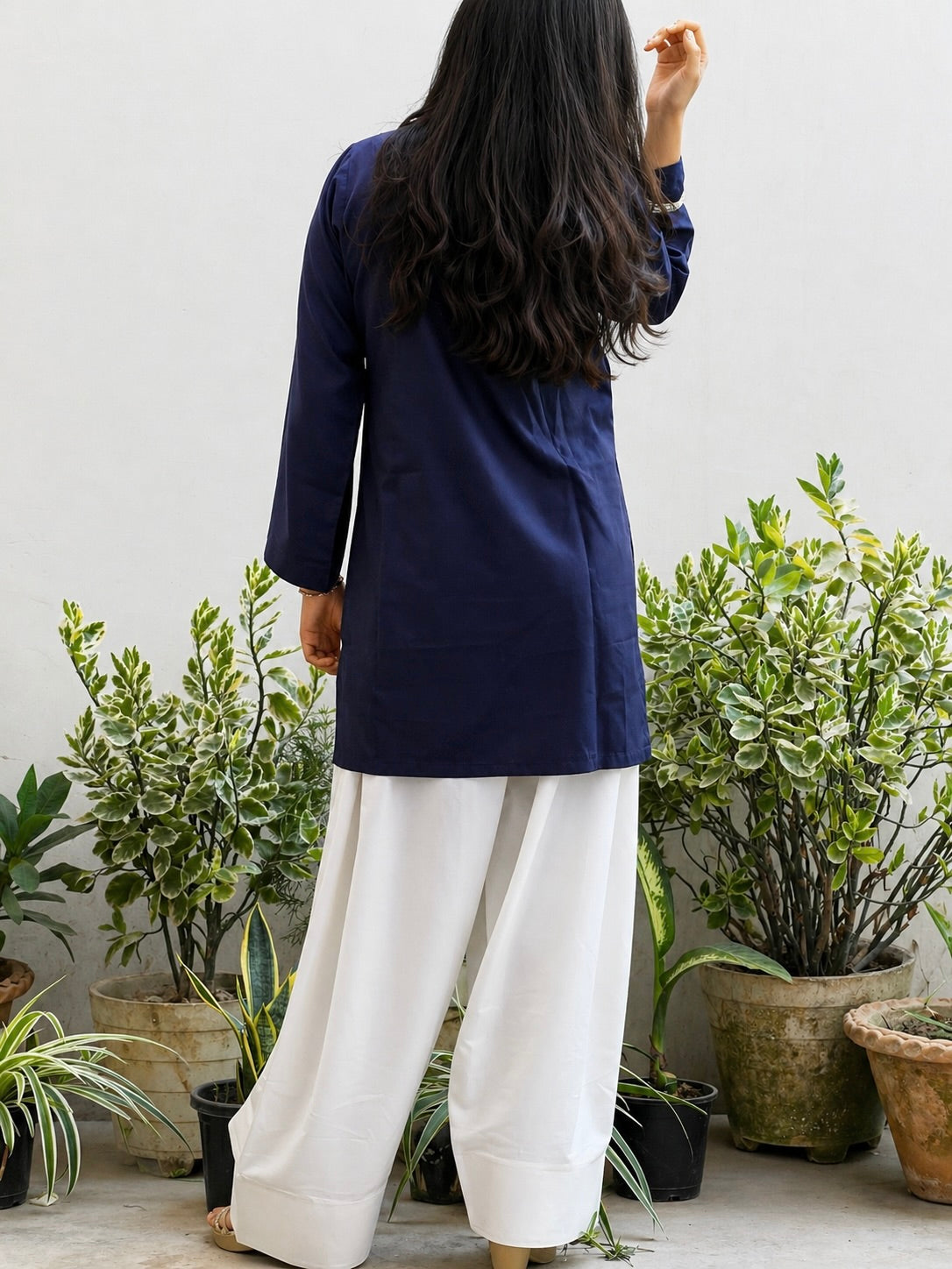 Dark Navy Blue Farsi Salwar Set