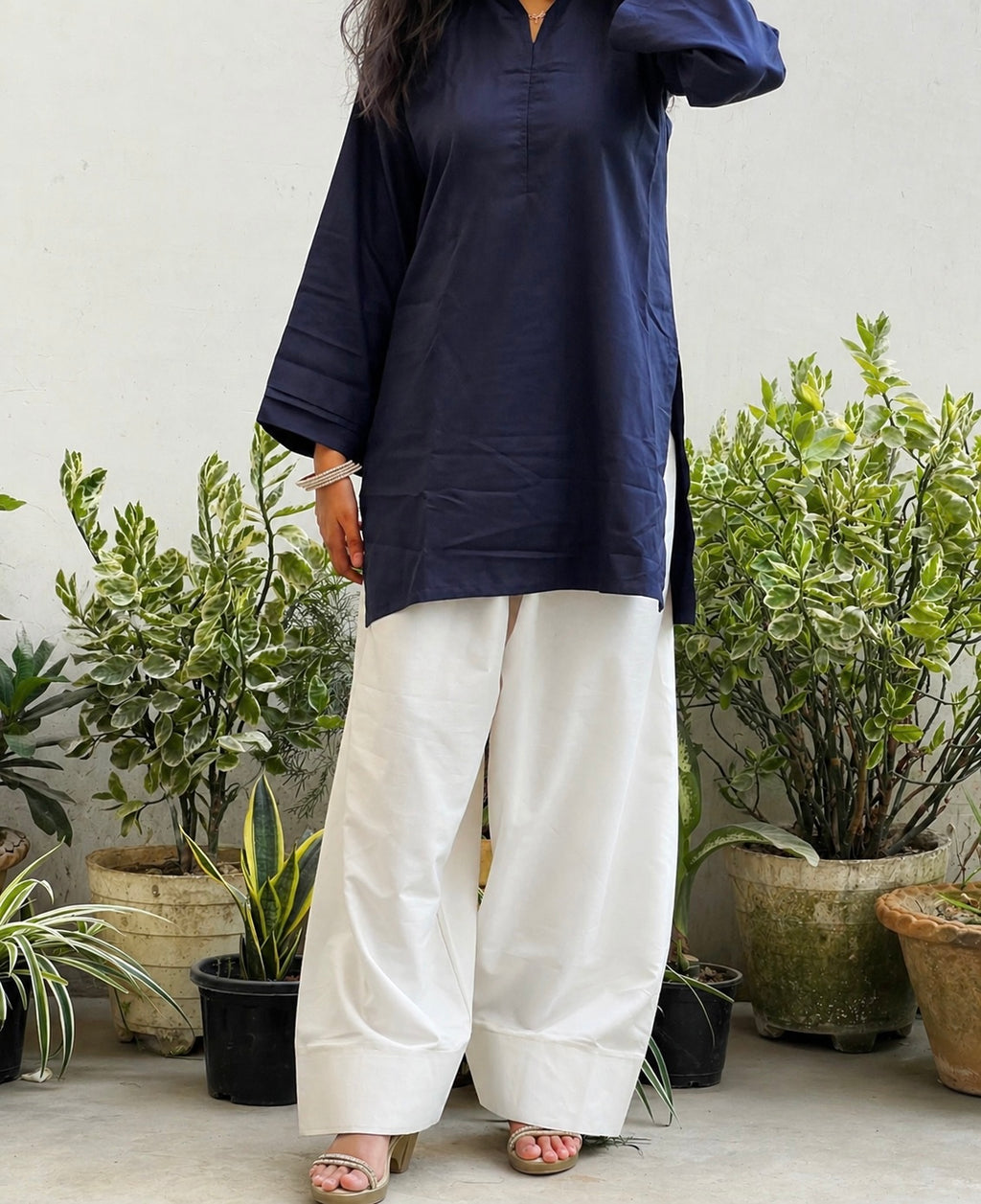Dark Navy Blue Farsi Salwar Set