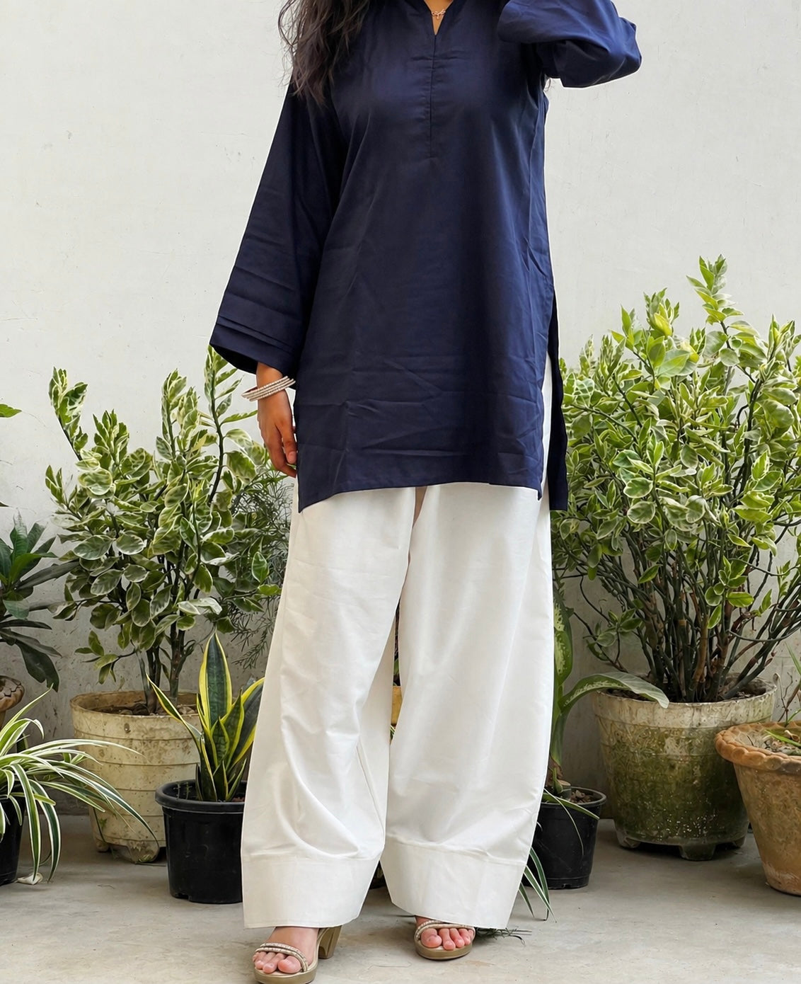 Dark Navy Blue Farsi Salwar Set