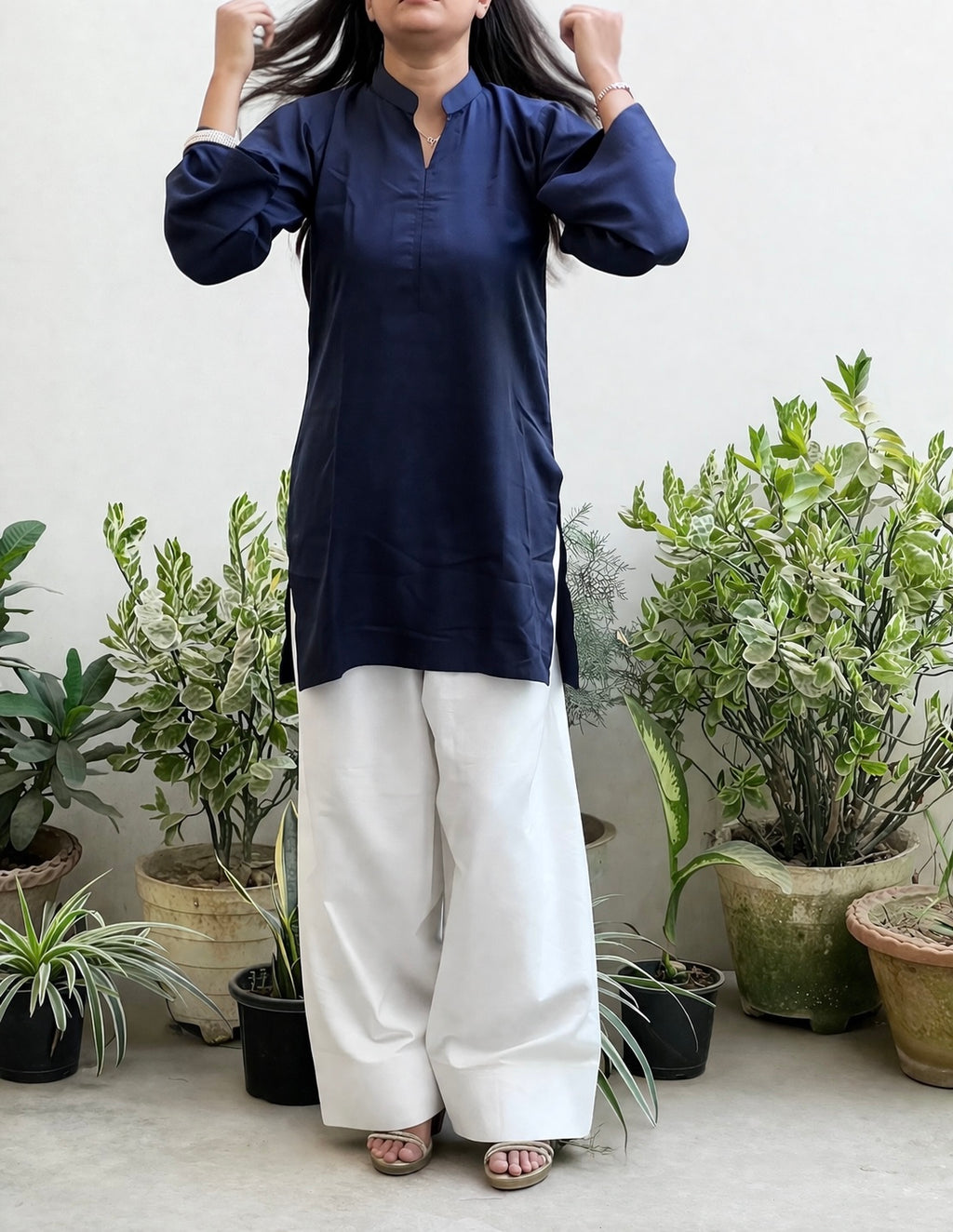 Dark Navy Blue Farsi Salwar Set