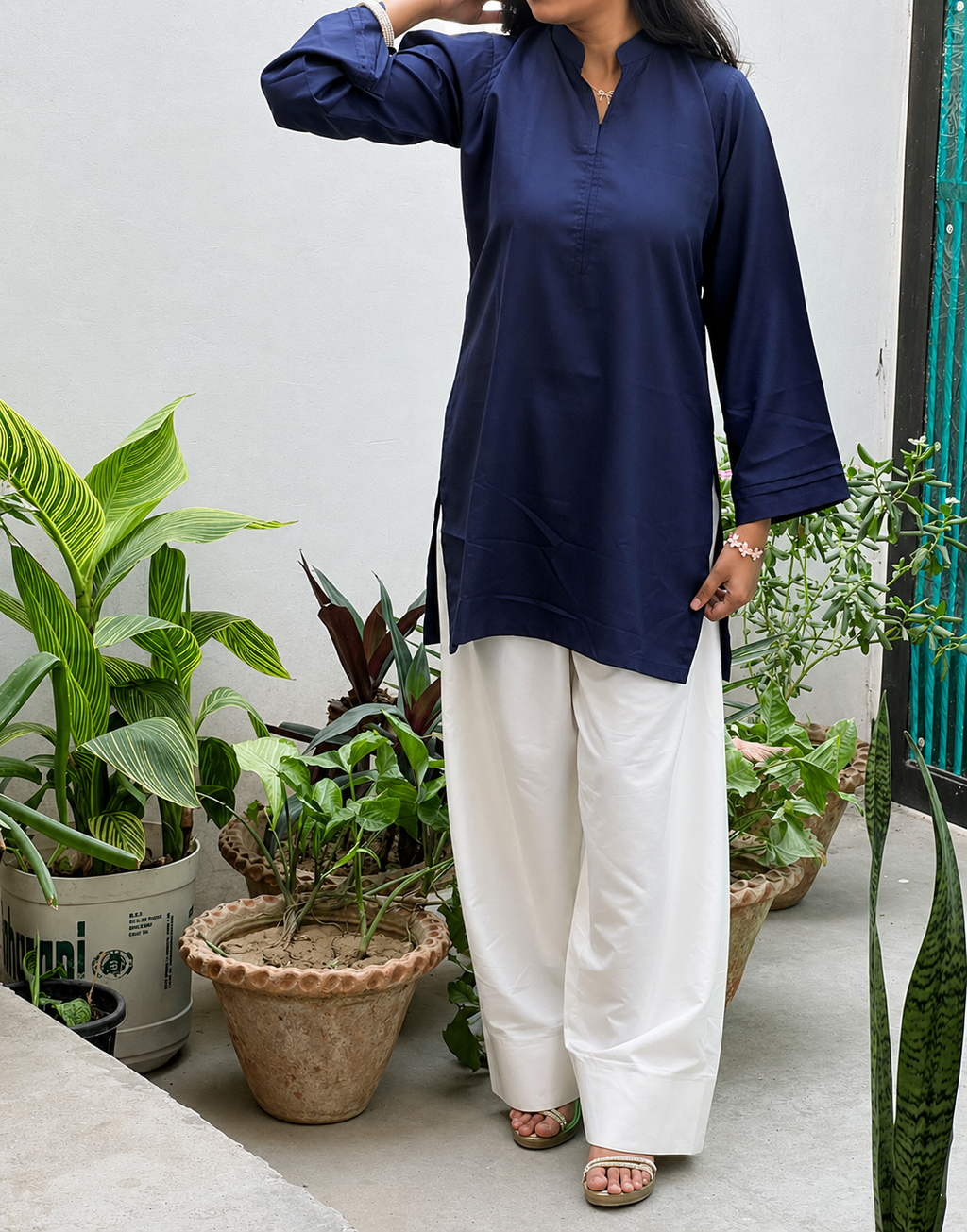 Dark Navy Blue Farsi Salwar Set