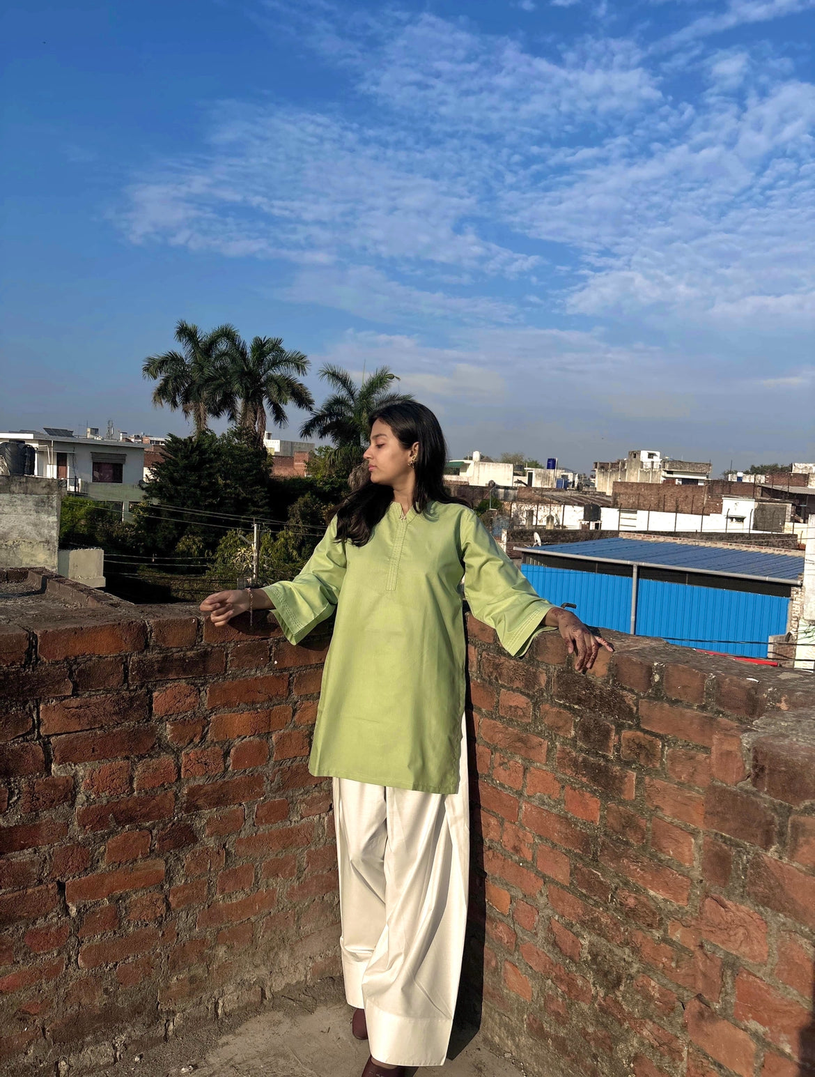 Olive Green Farsi Salwar Set