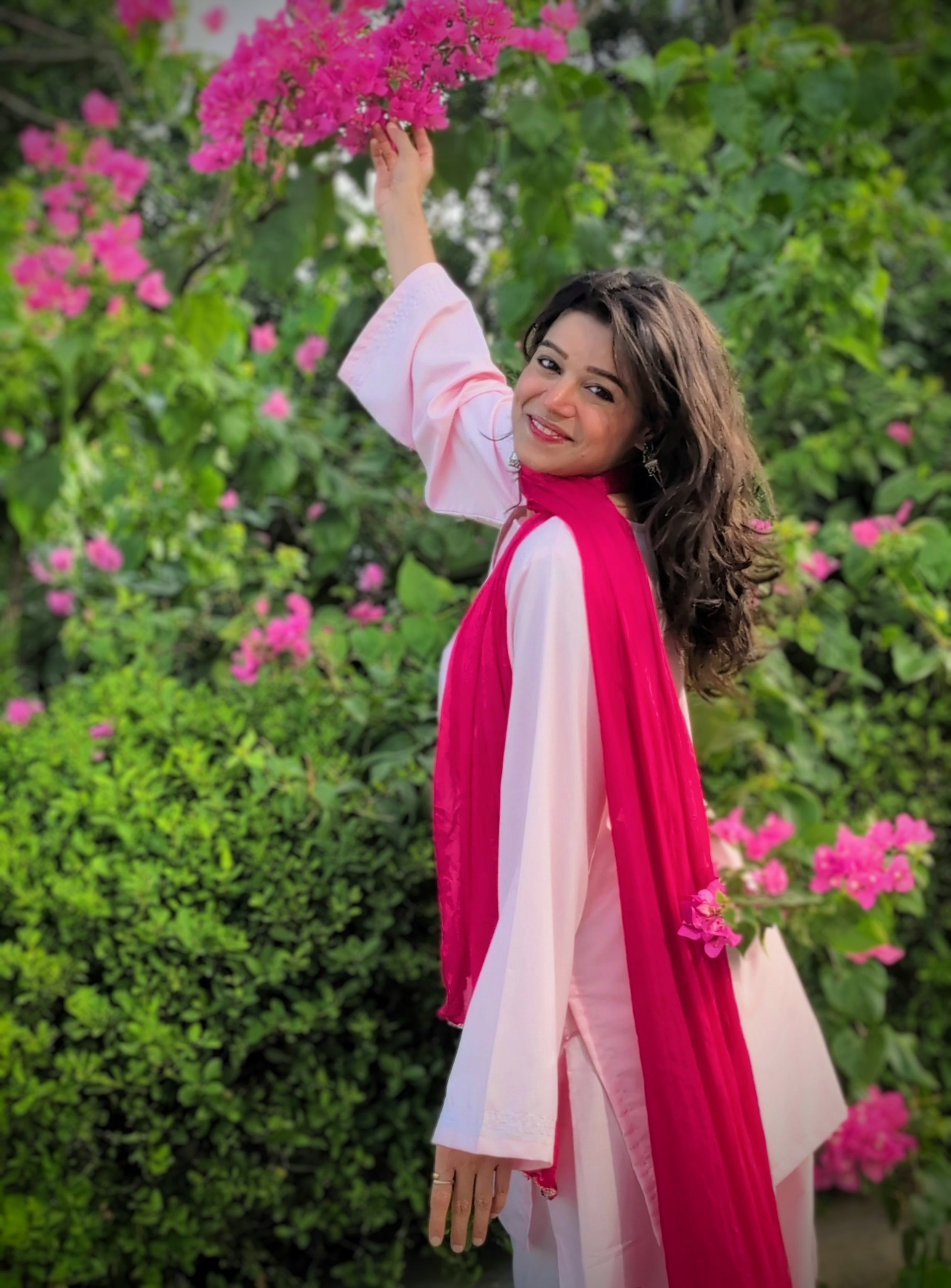 Pink Farsi Salwar set with Dupatta