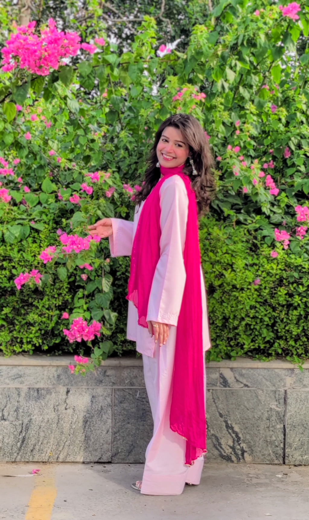 Pink Farsi Salwar set with Dupatta