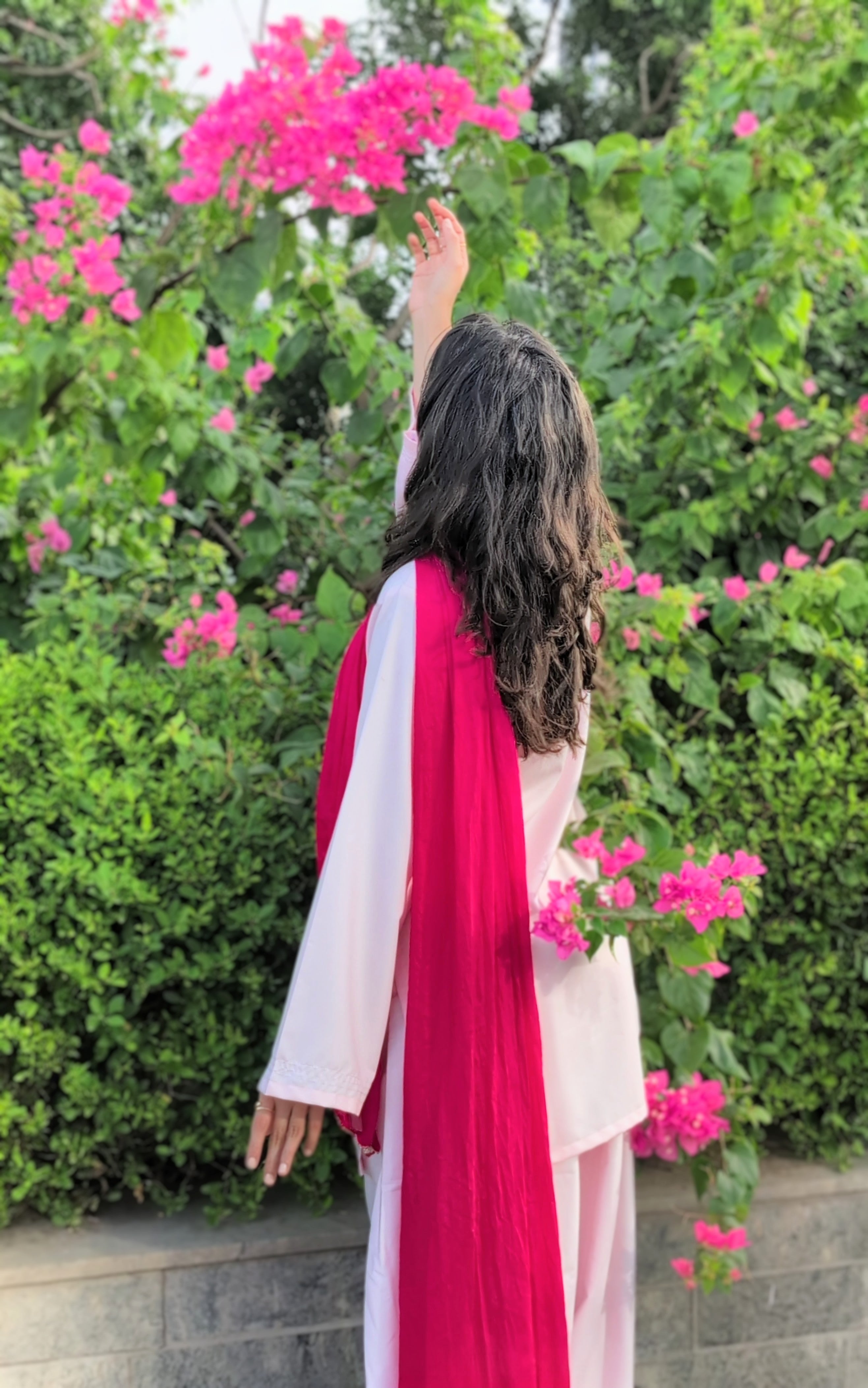 Pink Farsi Salwar set with Dupatta