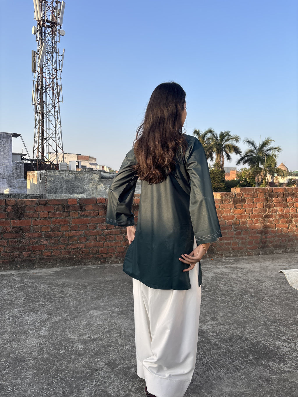 Teal Green Farsi Salwar Set