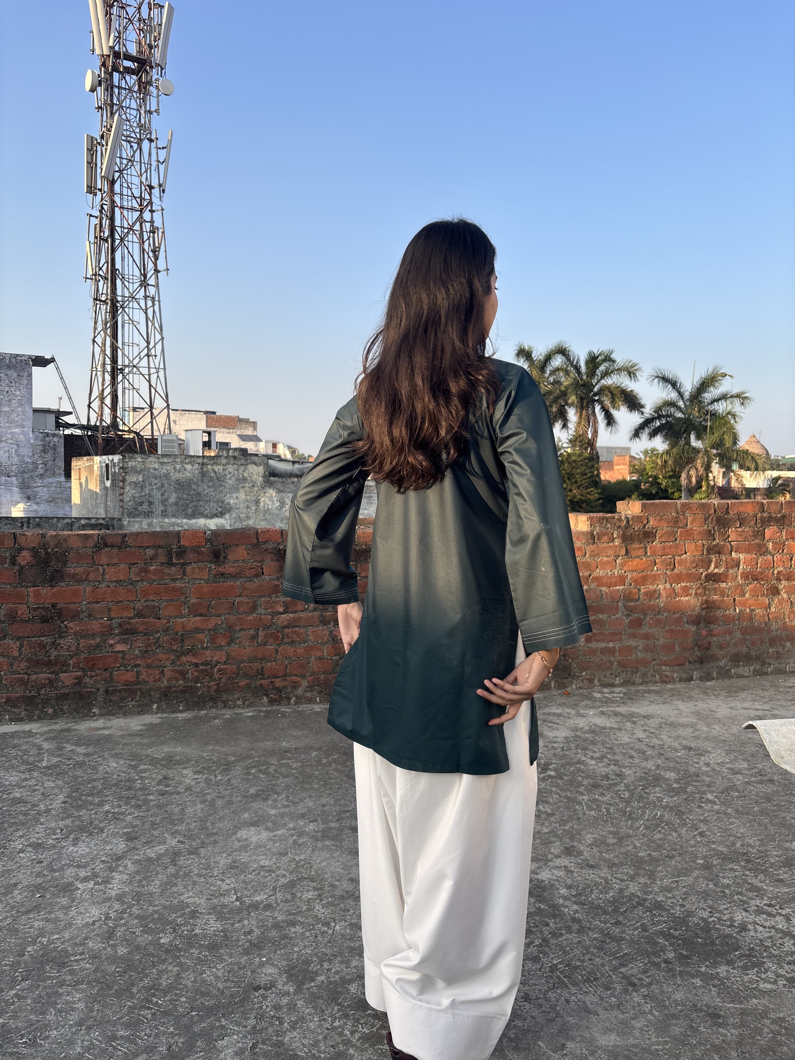 Teal Green Farsi Salwar Set