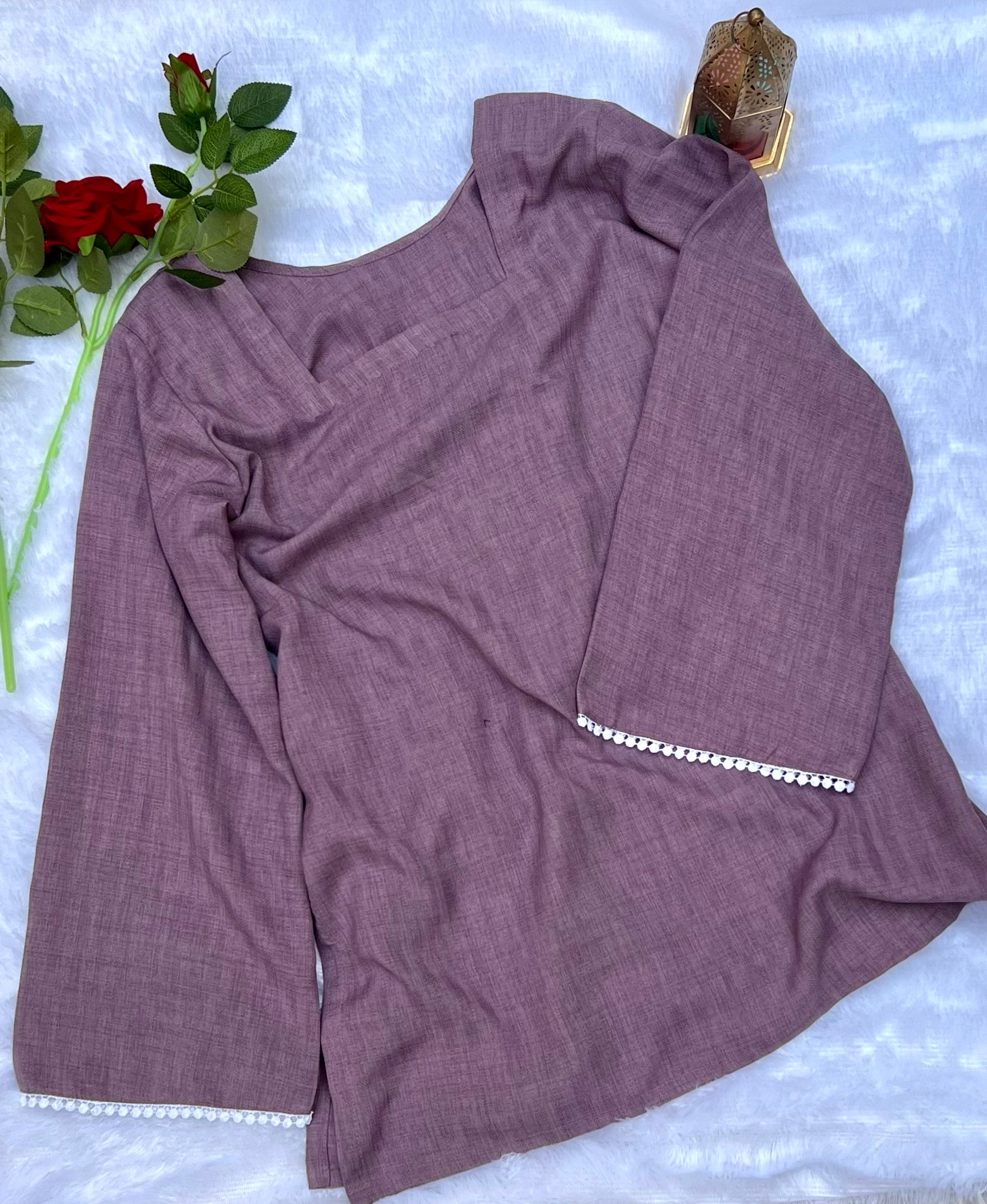 Vintage Rose Corset Style Short Kurti