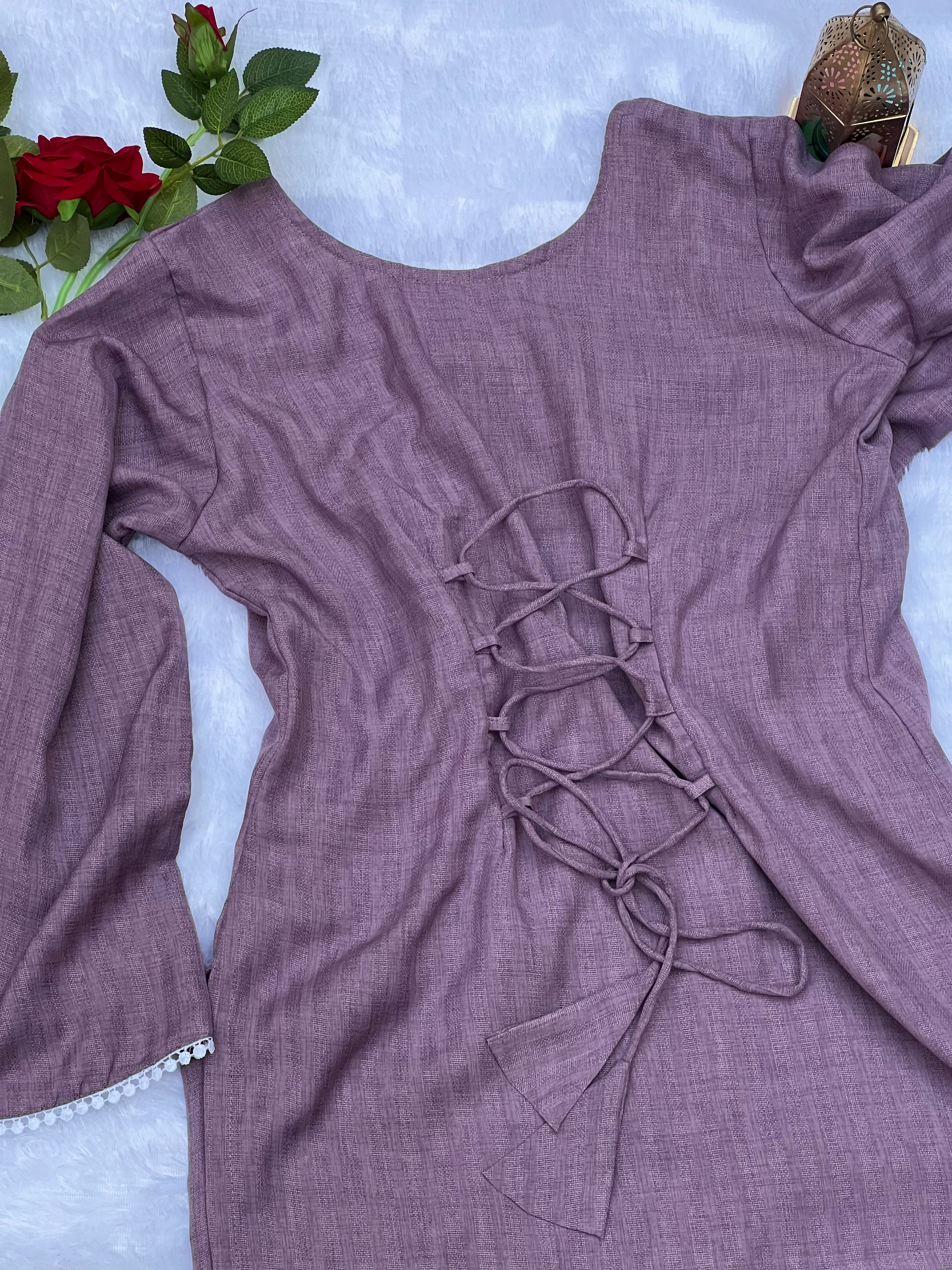 Vintage Rose Corset Style Short Kurti