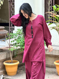 Vintage Wine Farsi Salwar Set